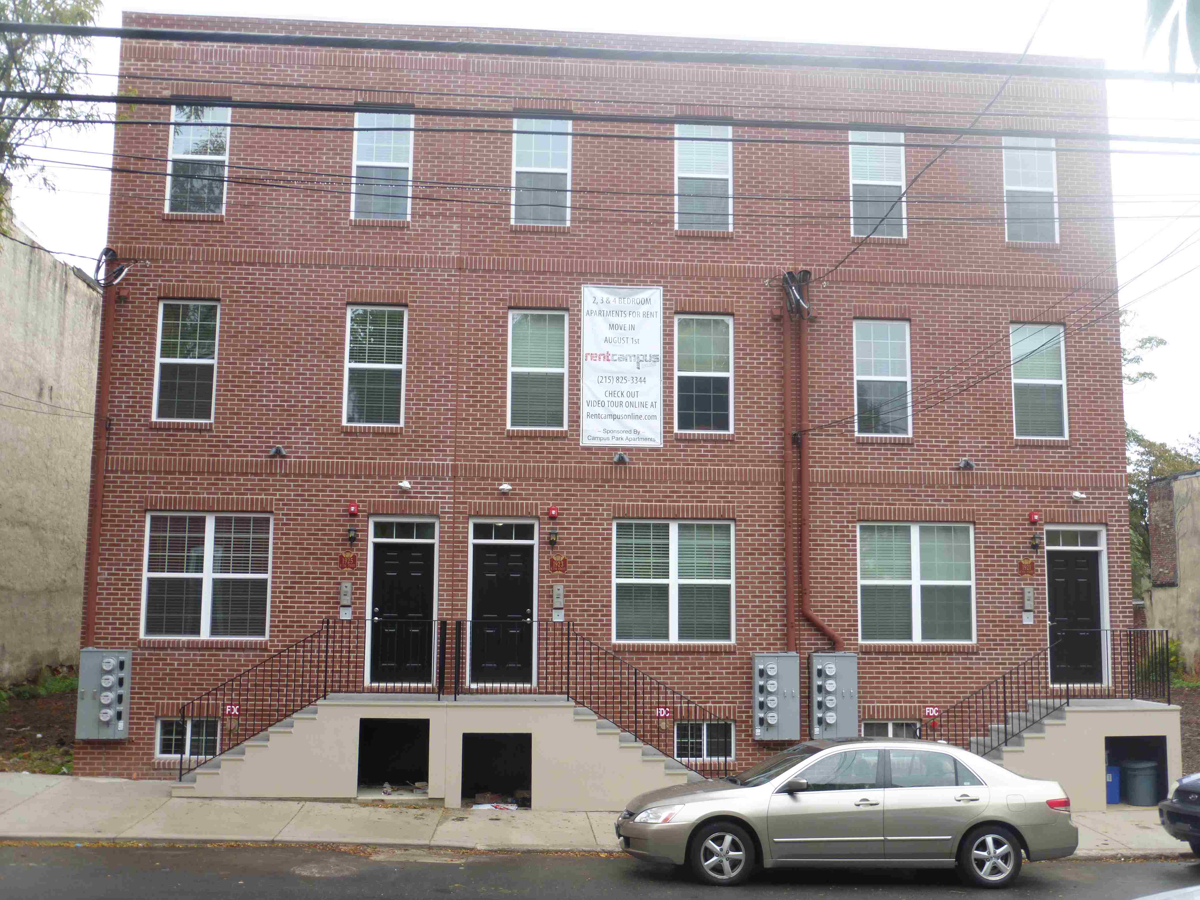 Apartment buildings construction in Philadelphia, Pennsylvania